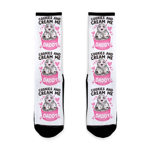 Cookies and Cream Me Daddy Socks